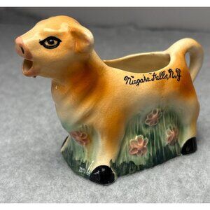 Vintage Niagara Falls NY Cow Creamer Pitcher